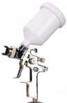 H.VL.P GRAVITY FEED SPRAY GUN (PLASTIC CUP) 1.4mm ( POLISHED SILVER GUN )